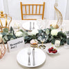 42" Frosted Green Artificial Eucalyptus Leaves Garland With Ranunculus Flowers