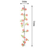6 ft | Blush | Silk Peony Garland | Bendable Wire Vines | Artificial Flower Garlands with Leaves