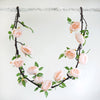 6 ft | Blush | Silk Peony Garland | Bendable Wire Vines | Artificial Flower Garlands with Leaves