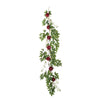 6 ft | Burgundy | 7 Flowers | Silk Peony Garland | Bendable Wire Vines | Artificial Flower Garlands with Seeds and Leaves