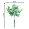 3 Bushes - 14" Frosted Green Flexible Artificial Eucalyptus Stems - UV Protected Artificial Outdoor Plant