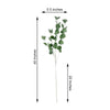 2 Bushes | 40inch Green Artificial Eucalyptus Stems, Silver Dollar Eucalyptus Leaves Spray