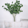 2 Bushes | 40inch Green Artificial Eucalyptus Stems, Silver Dollar Eucalyptus Leaves Spray