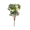 15inch Artificial Seeded Eucalyptus Leaves Stems, Ivory Silk Roses Wedding Greenery Bouquet Floral