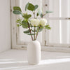 15inch Artificial Seeded Eucalyptus Leaves Stems, Ivory Silk Roses Wedding Greenery Bouquet Floral