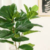 2 Pack | 25Inch Artificial Fiddle Leaf Stem Faux Greenery Centerpiece Decor