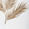 Metallic Gold Artificial Palm Leaf Spray, Tropical Leaves Vase Filler Floral Decoration