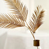 Metallic Gold Artificial Palm Leaf Spray, Tropical Leaves Vase Filler Floral Decoration