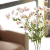 2 Bushes | 33Inch Long Stem Artificial Silk Poppy Flower Bouquet Spray - Blush/Rose Gold