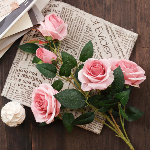 Dark Pink Rose Bouquet with Pink Glitter 12-Stem