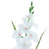 3 Bushes | 36inch White Gladiolus Flower Spray, Long Stem Artificial Flowers