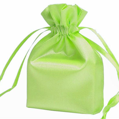 5x7 Apple Green Satin Bags-dz/pk