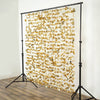 Dazzling Metallic Foil Flower Wedding Backdrop- Gold- 6ftx6ft