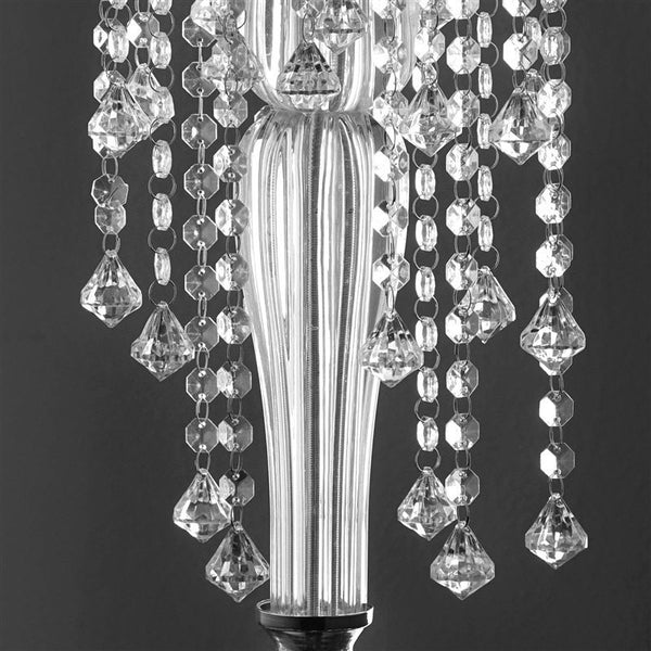 22" Tall Flower Stand Crystal Pendants Chandelier Wedding Centerpiece