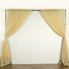 10FT Fire Retardant Champagne Sheer Curtain Panel Backdrops Window Treatment With Rod Pockets - Premium Collection
