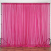 10FT Fire Retardant Fushia Sheer Curtain Panel Backdrops Window Treatment With Rod Pockets - Premium Collection