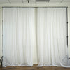 Set Of 2 White Fire Retardant Sheer Organza Premium Curtain Panel Backdrops Window Treatment With Rod Pockets - 5FTx10FT