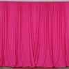 Set Of 2 Fushia Fire Retardant Polyester Curtain Panel Backdrops Window Treatment With Rod Pockets - 5FTx10FT
