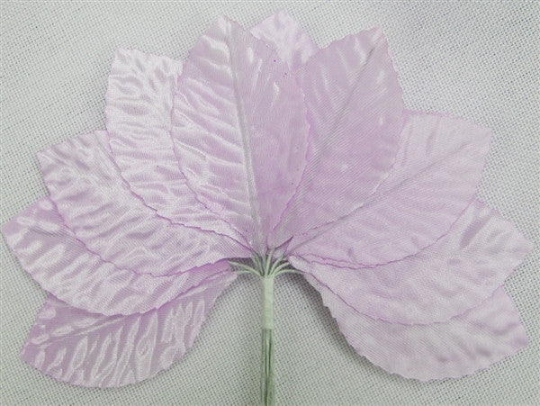 144 Lavender Satin Corsage and Boutonniere Wired Craft Leafs DIY Wedding Projects