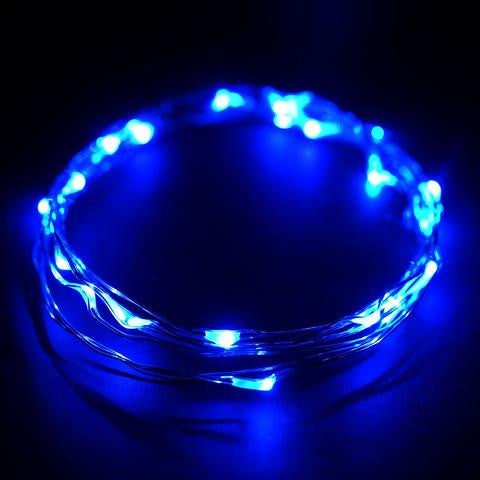 90" Blue Starry String Lights Battery Operated with 20 Micro Bright LEDs