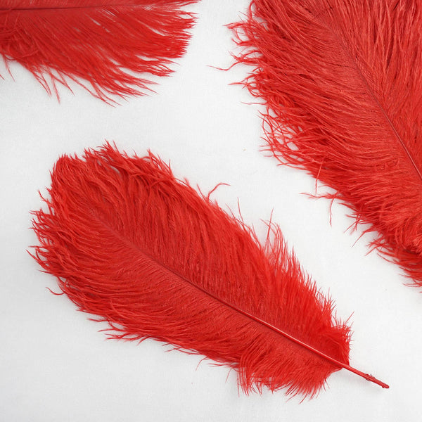 13-15 Fabulous Natural Ostrich Feathers-12PCS - Fushia