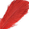 12 Pack | 13"-15" Natural Plume Real Ostrich Feathers Vase Centerpiece - Red
