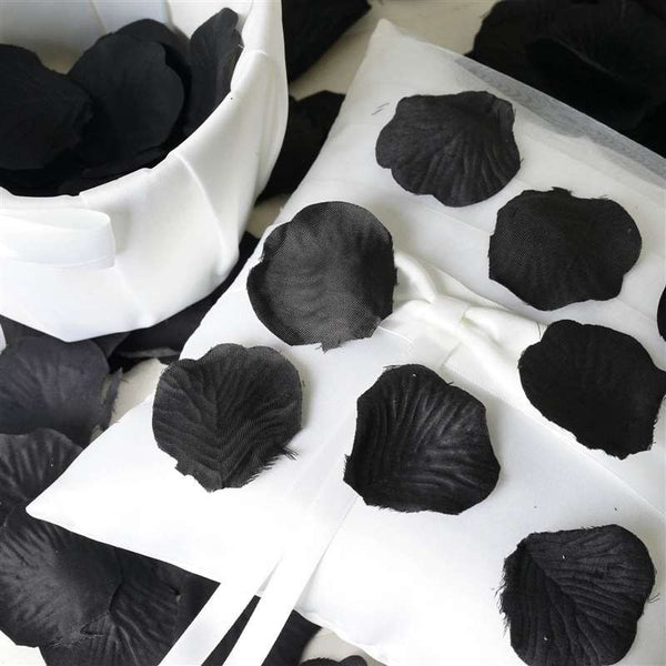 500 Silk Rose Petals For Wedding Party Table Confetti Decoration - Black