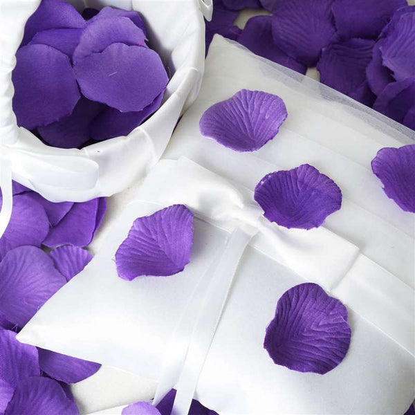 500 Silk Rose Petals For Wedding Party Table Confetti Decoration - Purple