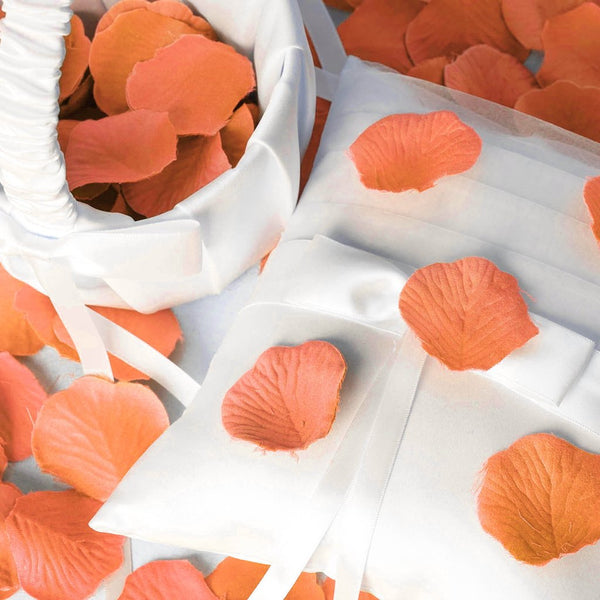 500 Silk Rose Petals For Wedding Party Table Confetti Decoration - Peach