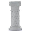 2 Pack | 25" Tall White PVC | 10mm Crystal Beaded Studded French Inspired Pedestal Column Stand