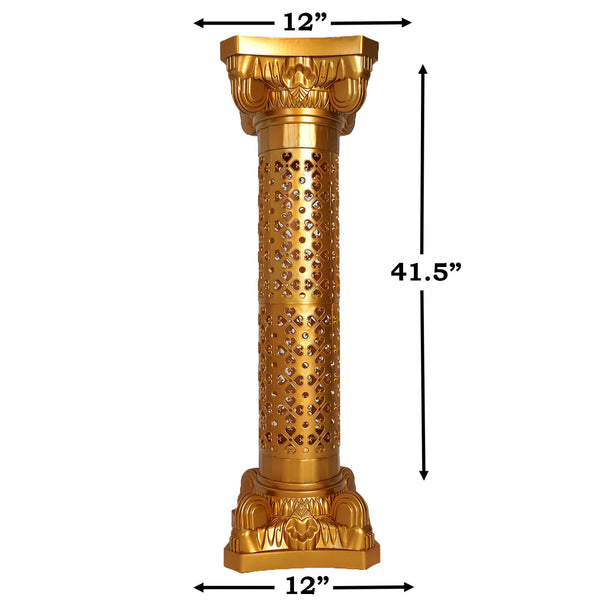 41" Tall Gold Venetian Artistic Roman Wedding Decorative Columns - 4PCS/Set