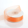 7/8" x 25 Yards Sheer Organza Ribbon - Orange