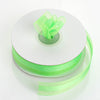 7/8" x 25 Yards Organza Ribbon With Satin Center - Apple Green