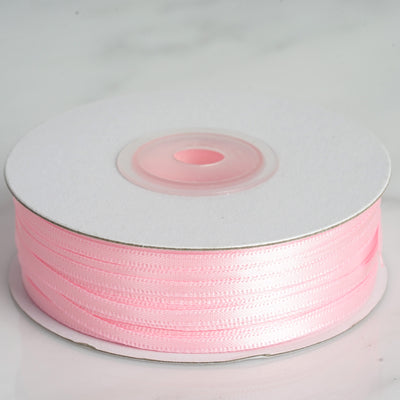1/8" x 100 Yards Solid Satin Ribbon - Pink