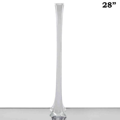 28" White Eiffel Tower Vases-6pc