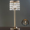 12" Crystal Beaded Chandelier Votive Pillar Candle Holder, Metal Tealight Candle Stand