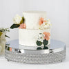 13" Crystal Beaded Metal Cake Stand Pedestal, Cupcake Display, Dessert Riser