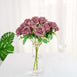 2 Bushes Dusty Rose Silk Rose Bouquets – Real Touch Long Stem Artificial Flowers 18"