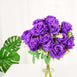 2 Bushes Purple Silk Rose Bouquets – Real Touch Long Stem Artificial Flowers 18"