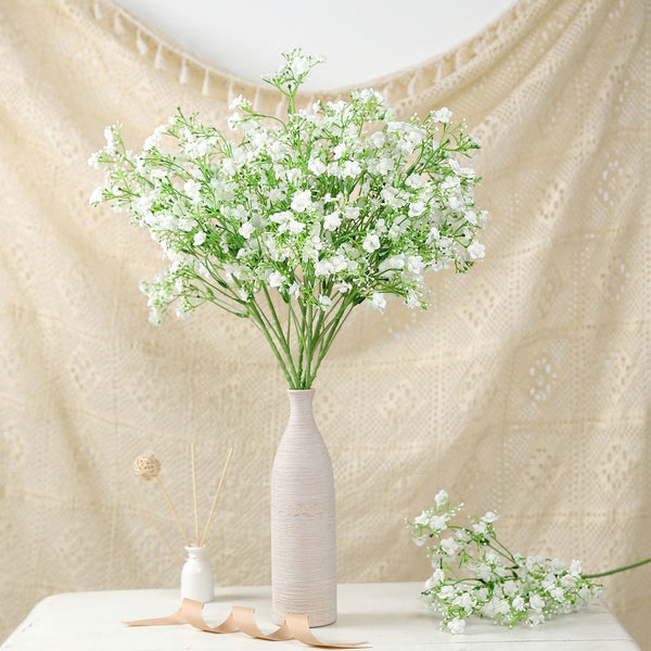 4 Stems | 27" Artificial Baby's Breath Gypsophila Floral Picks, DIY Home Flower Arrangements