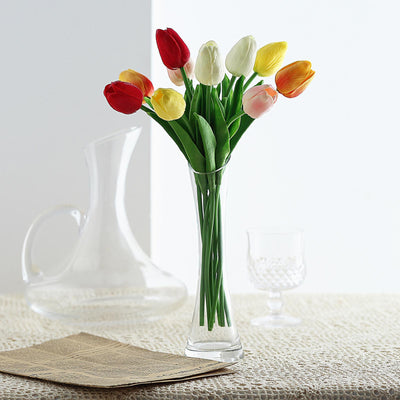 10 Stems | 13" Real Touch Artificial Foam Tulip Flower Bouquets