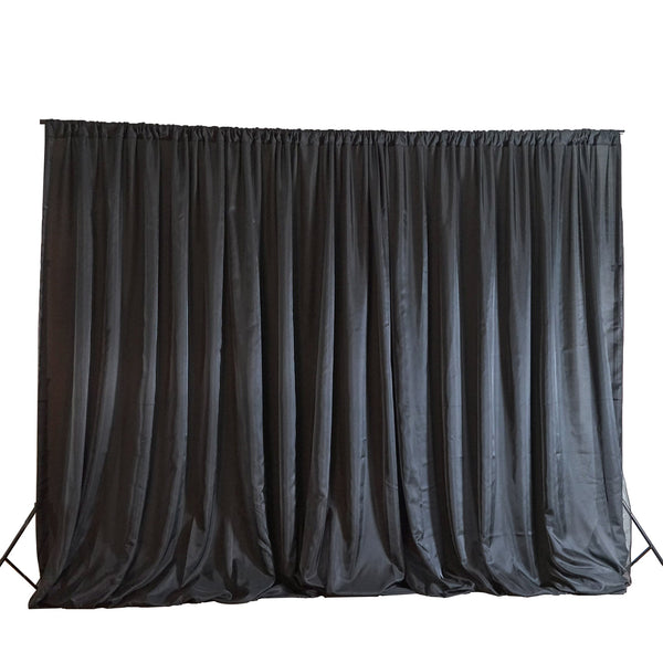 20ftx10ft Rod Ready Dual Layered Poly & Chiffon Backdrop Curtain