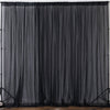 Pack of 2 | 5ft x 10ft Fire Retardant Sheer Organza Premium Curtain Panel Backdrops With Rod Pockets