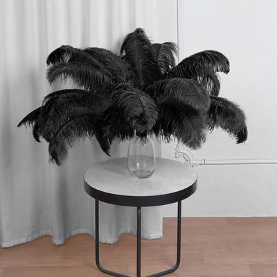 Set of 12 | 24"-26" Natural Plume Ostrich Feathers Centerpiece