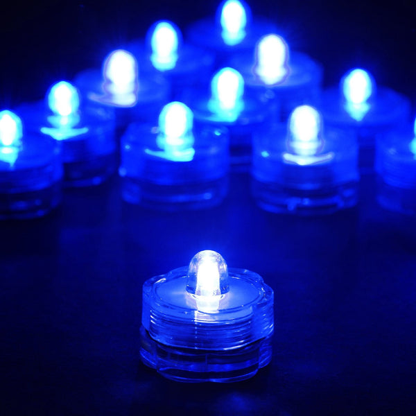 12 Pack | Flower Shaped Waterproof LED Lights, Battery Operated Submersible