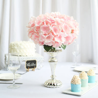 5 Bushes | Artificial Silk Hydrangea Flowers, Faux Bouquets