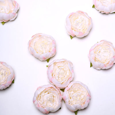 10 Pack | 3" Artificial Silk DIY Craft Peony Flower Heads