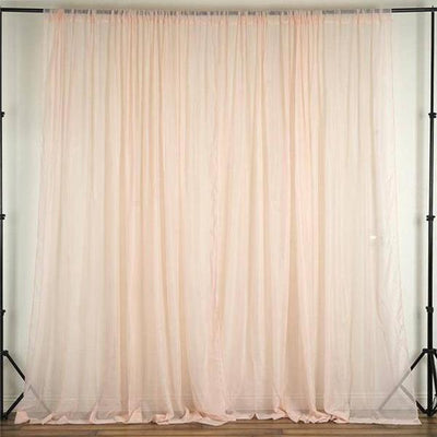 Pack of 2 | 5ft x 10ft Fire Retardant Sheer Organza Premium Curtain Panel Backdrops With Rod Pockets