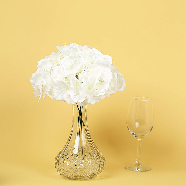 10 Flower Heads | Artificial Hydrangea Stems, DIY Home Floral Decor