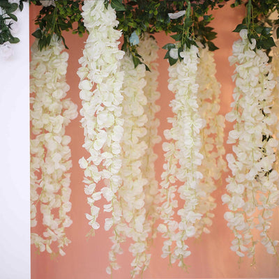 42" Artificial Silk Hanging Wisteria Flower Garland Vines